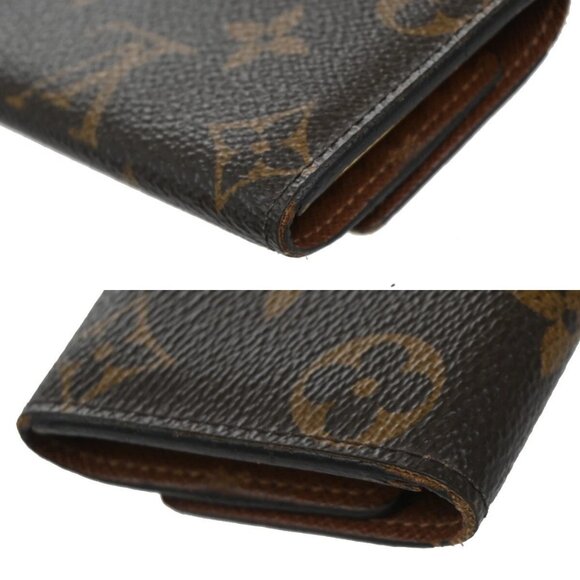 LOUIS VUITTON 3 Set Trifold Wallet Monogram Damier Ebene Leather Brown 60EE788 - Picture 11 of 14